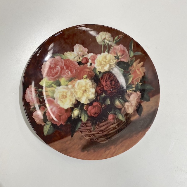 PLATE, Floral Basket Transfer